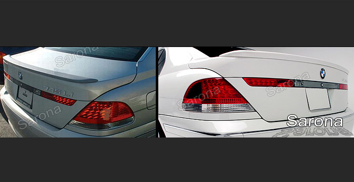 Custom BMW 7 Series Trunk Wing  Sedan (2002 - 2004) - $229.00 (Manufacturer Sarona, Part #BM-035-TW)